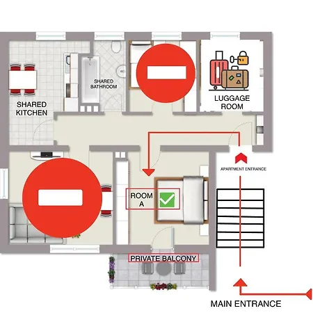 Apartment Mit Balkon Netflix Kingsizebed Im